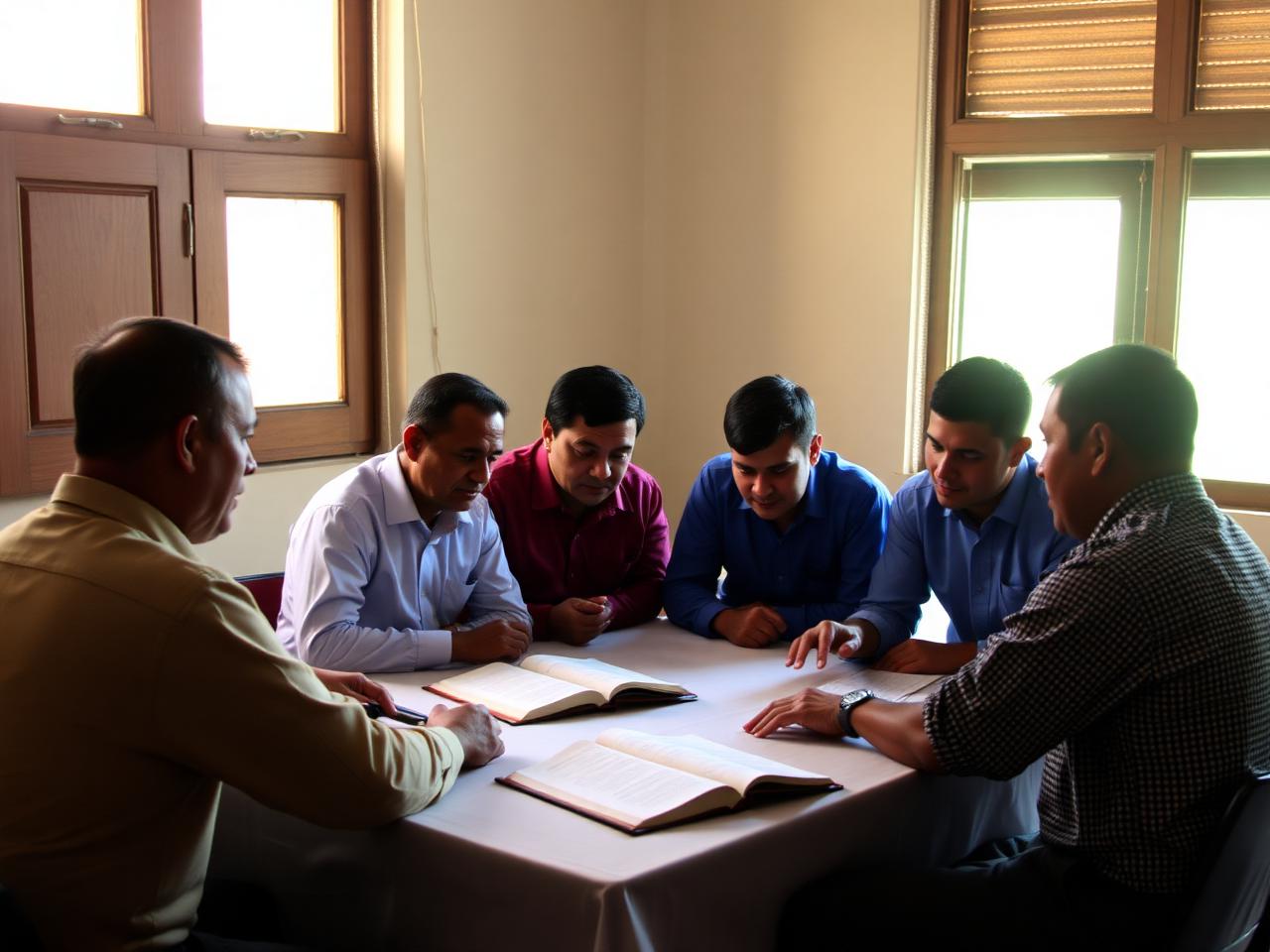 Pastors in a training workshop